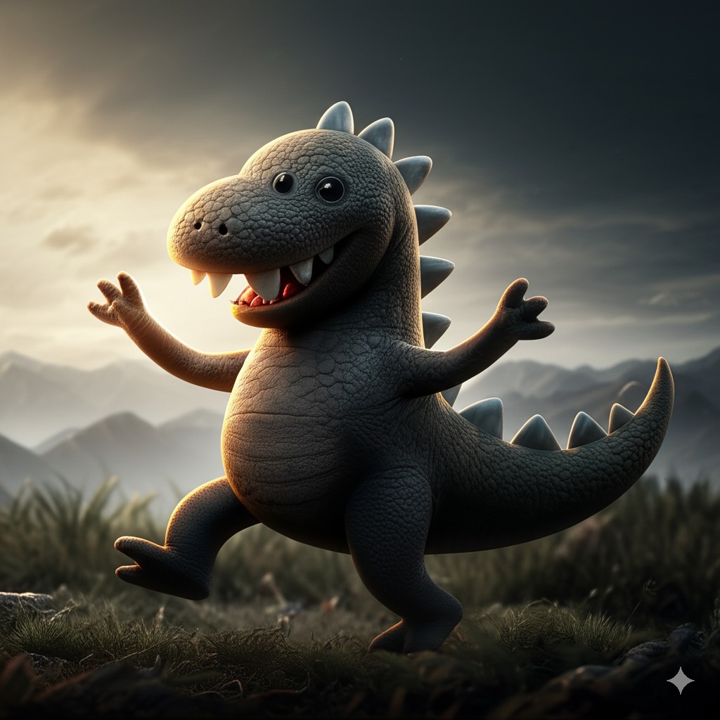 AI transformed dinosaur artwork